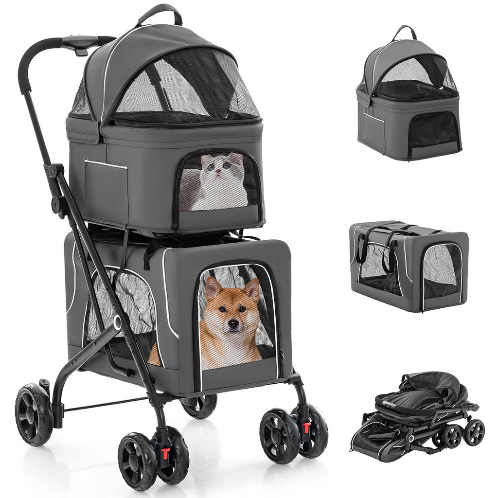 Carrinho Passeio Pet Cães Gatos Grande Porte Até 30kg Pc204 em Oferta na Shopee