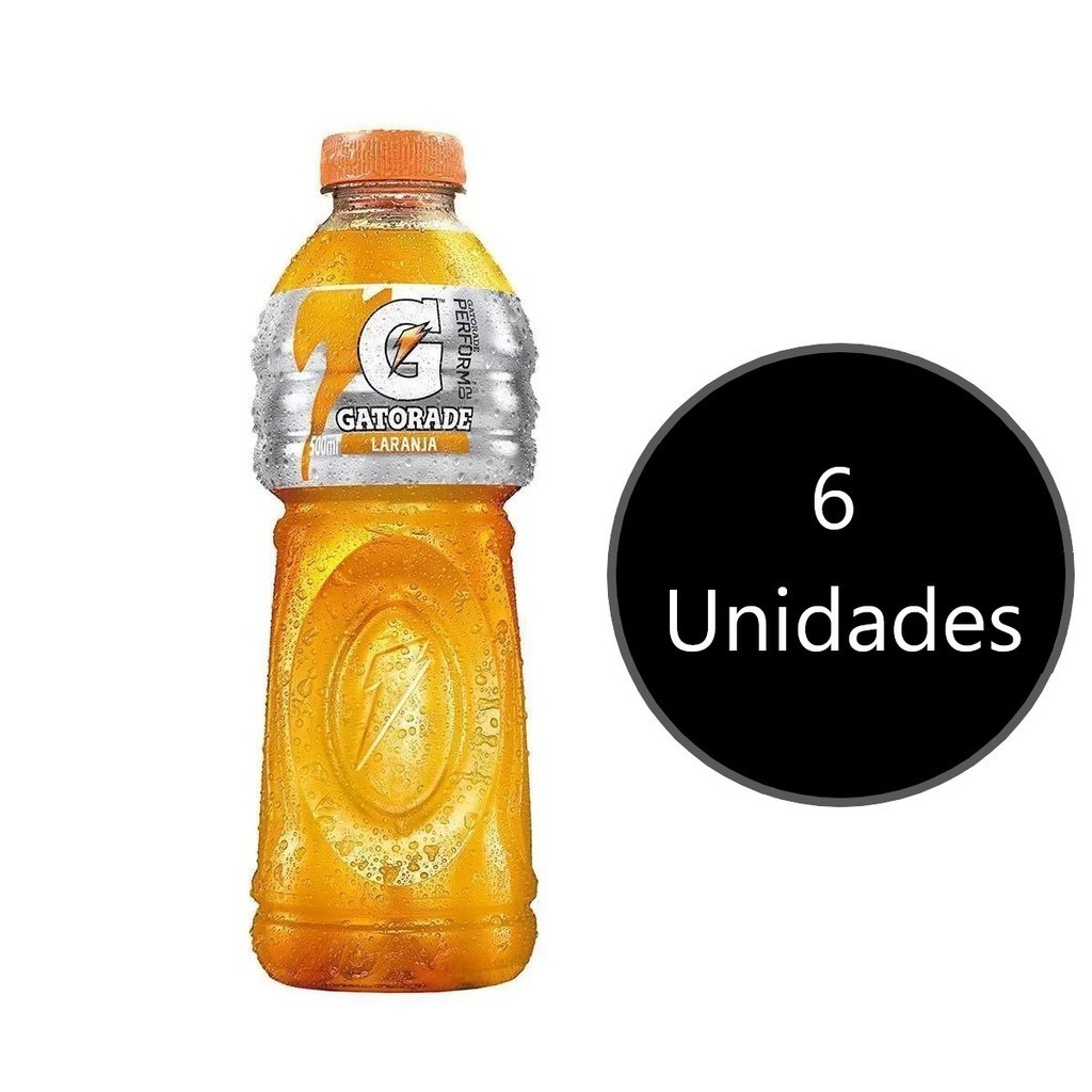 Pack Com 6 Gatorade Sabor Laranja 500ml