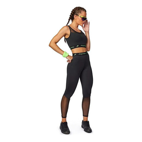 Legging Fitness Mormaii com Detalhes em Tule