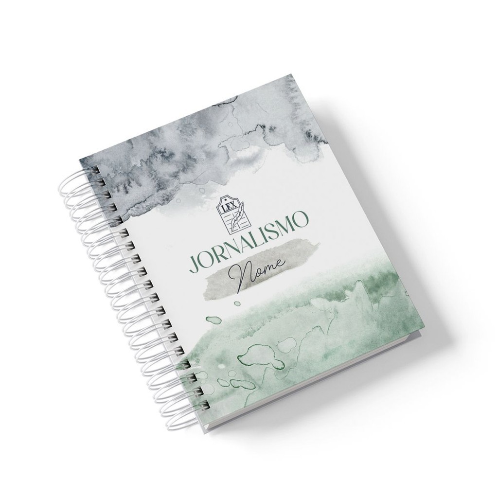 Caderno Personalizado Jornalismo (Modelo 05) - A5 15x21cm (PEQUENO) - Com 100 Folhas