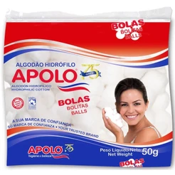 ALGODÃO BOLAS HIDRÓFILO APOLO COM 50G