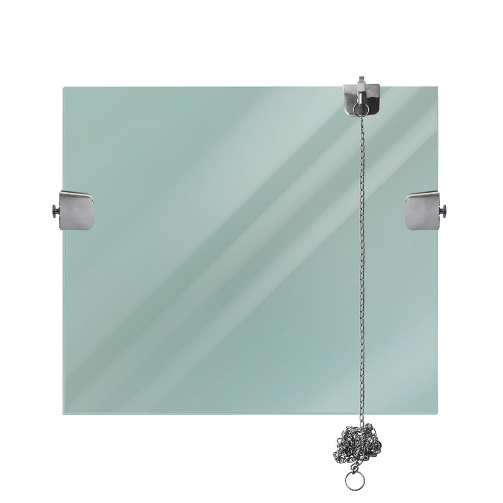 JANELA BASCULANTE VERDE 06MM TEMPERADO 60X60 CROMADO DESMONTADO