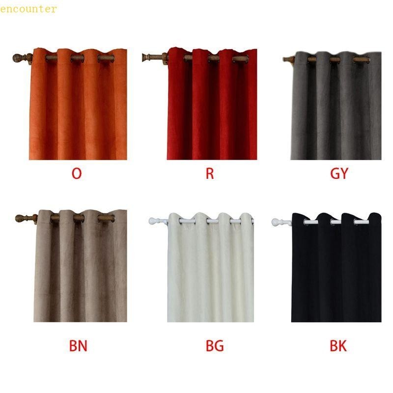 Encontro 2 Pcs Blackout Curtain Com Isolamento Térmico Grommet Cortina Cor Sólida Decor