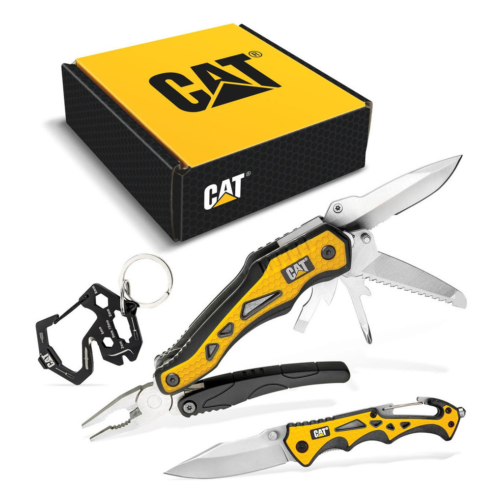 Kit Cat 3 Peças 10 Em 1 Multi Ferramentas Canivete Chaveiro 240357