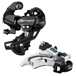 CÂMBIO TRASEIRO E DIANTEIRO SHIMANO TOURNEY TX800 RD-TX800 SGS + FD-TX800-TS - 3X7V / 3X8V em Oferta na Shopee