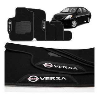 Tapete Nissan Versa 2011 a 2017 2018 2019 Carpete Preto Jogo em Oferta na Shopee