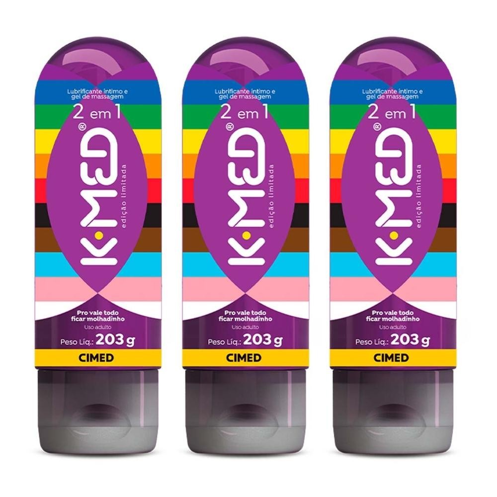 Kit c/3 und Lubrificante K-Med 2 em 1 Gel 203g LGBTQIA+ em Oferta na Shopee