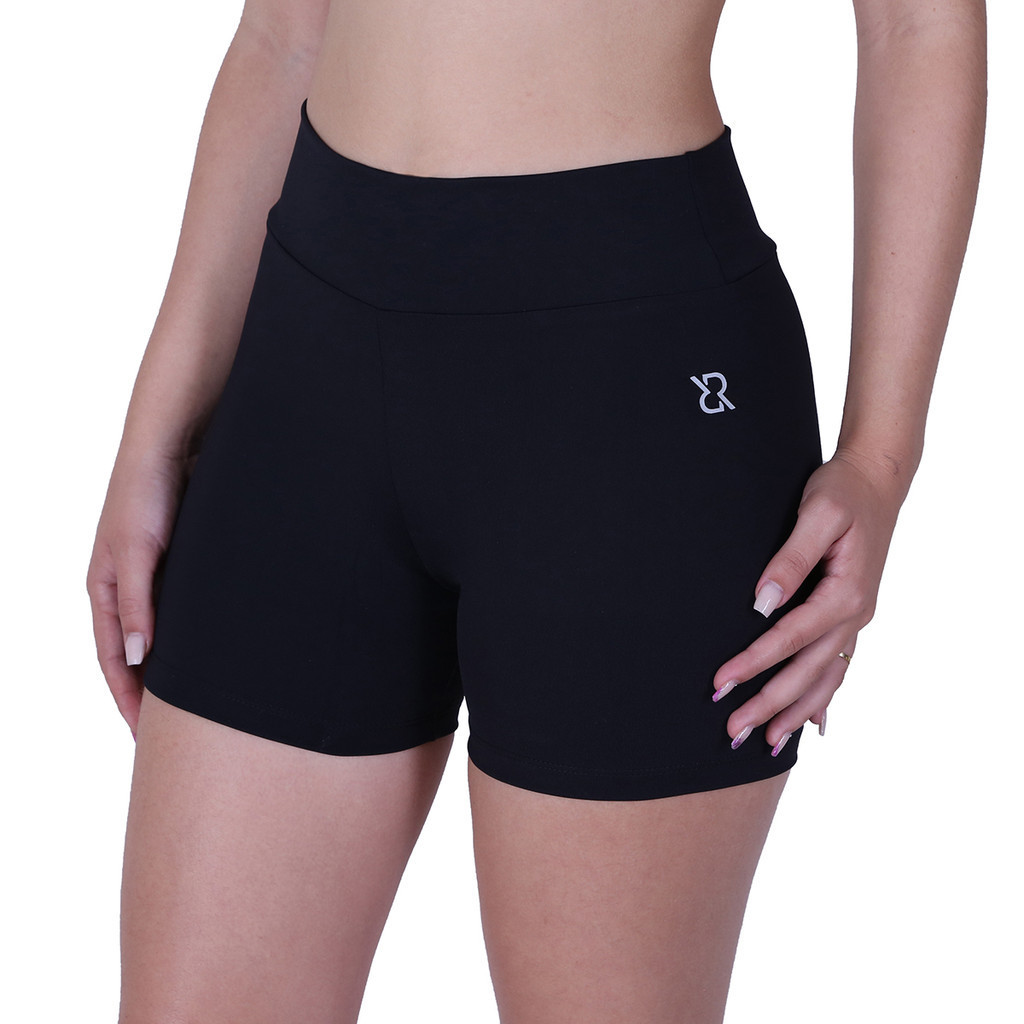 Short Academia Bermuda Fitness Curto Transparencia Zero de Poliamida