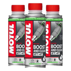 KIT MOTUL BOOST AND CLEAN MOTO 200ML 3 UNIDADES
