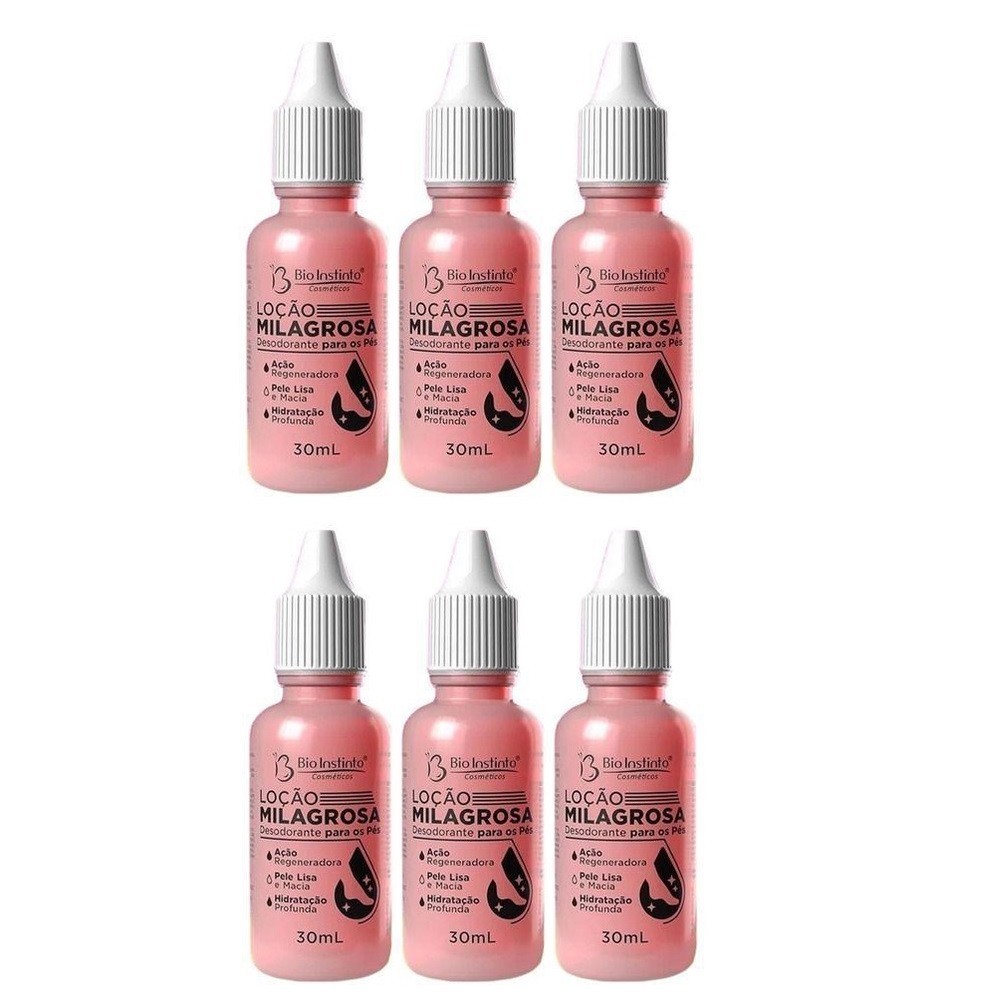 Kit c/ 6 Loção Milagrosa Desodorante para os Pés 30ml - Bio Instinto