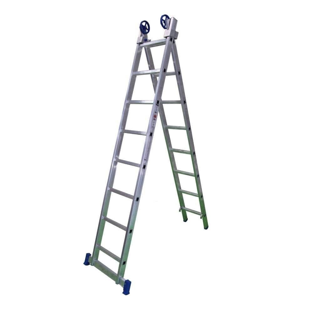 Escada Extensiva de Alumínio Pratik, 8x2 Degraus em Oferta na Shopee
