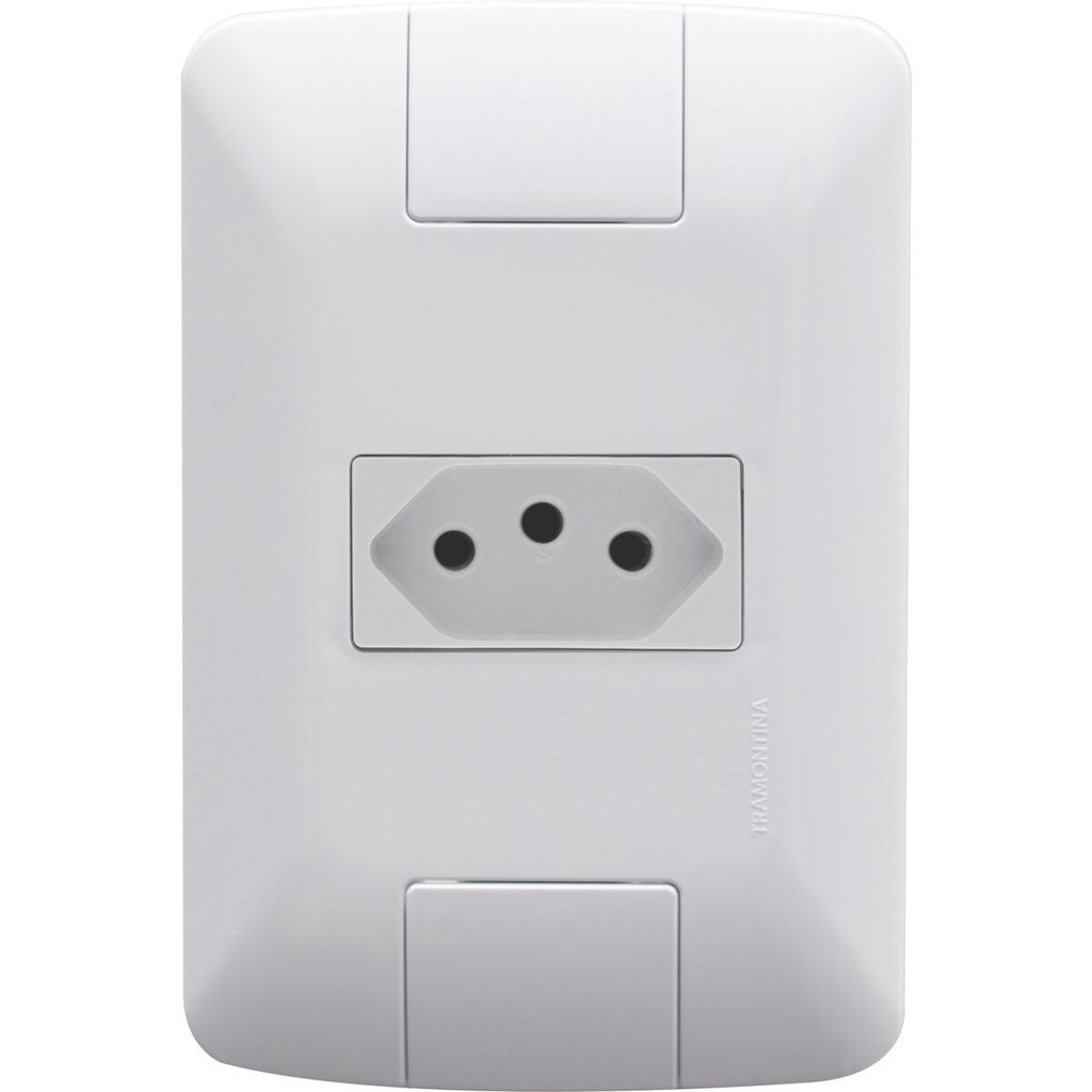 Aria CJ Tomada 10A Branco Tramontina em Oferta na Shopee