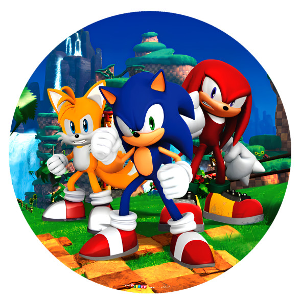 Painel Sonic Festa Redondo Tecido Sublimado 1,50x1,50m em Oferta na Shopee