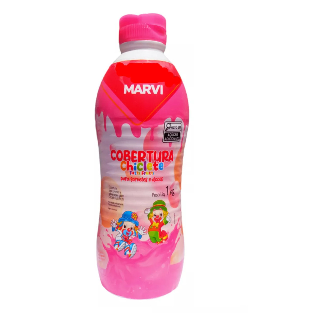 Cobertura Para Sorvete Marvi Chiclete Tutti-frutti 1kg