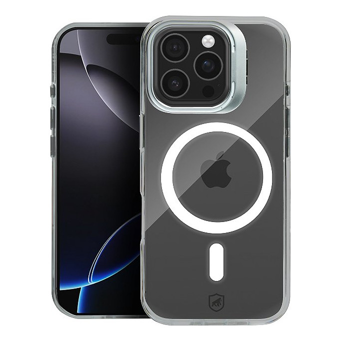 Capa Case Capinha MagSafe Crystal Stand Para iPhone - Suporte Integrado - Gshield em Oferta na Shopee