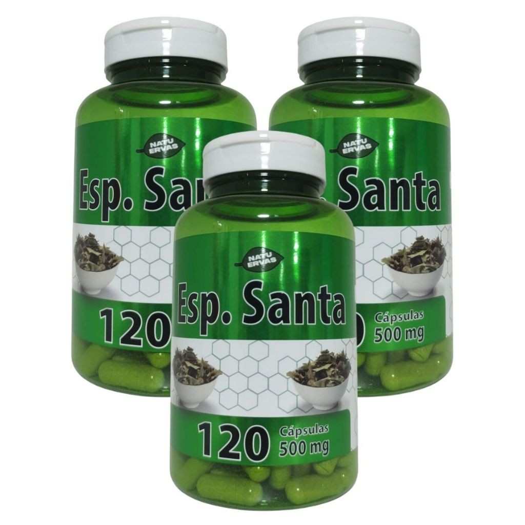 Espinh-eira san-ta 100% natural 120 capsulas de 500 mg (1-2-3-potes)