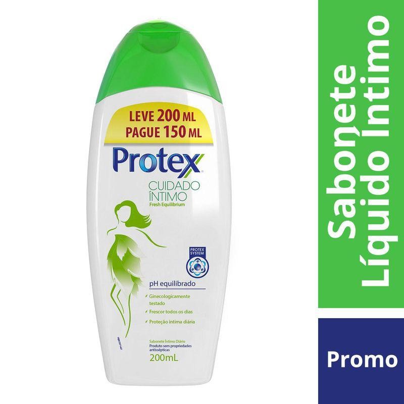 Sabonete Íntimo Líquido Protex Cuidado Íntimo Fresh Equilibrium 200ml