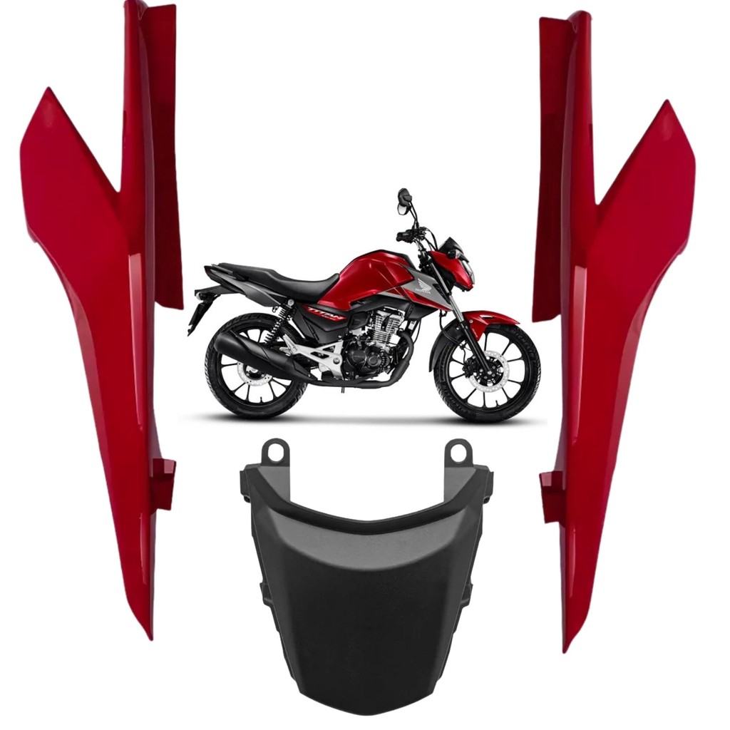 Kit Rabeta Central Traseiro Lateral Honda Cg Titan 160 Vermelho Pimenta 2024 PARAMOTOS HONDA
