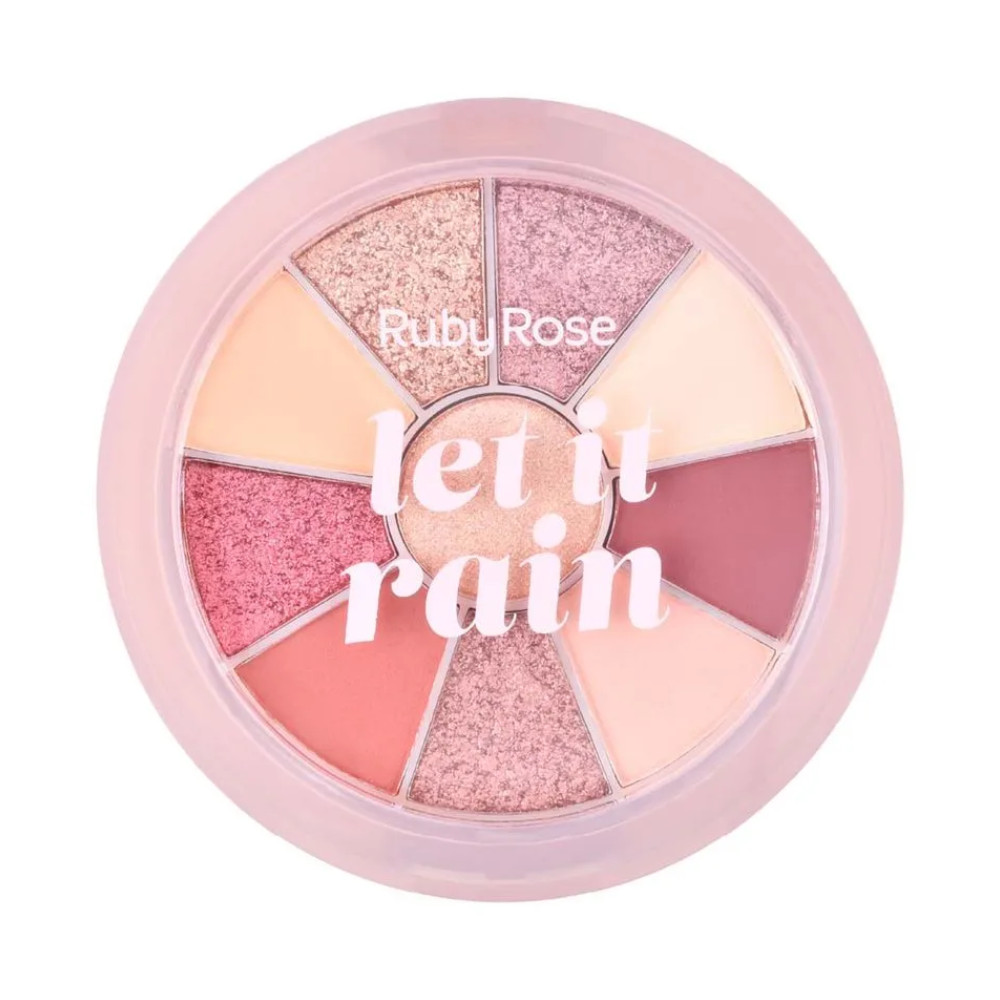 Paleta Sombra e Iluminador Ruby Rose Let It Rain - Beauty