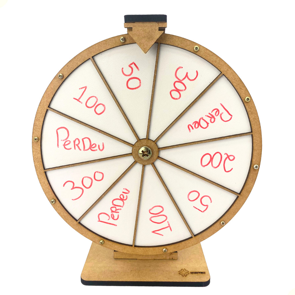 Roleta Da Sorte Sorteio Brindes Fundo Branco Feita Em Mdf em Oferta na Shopee