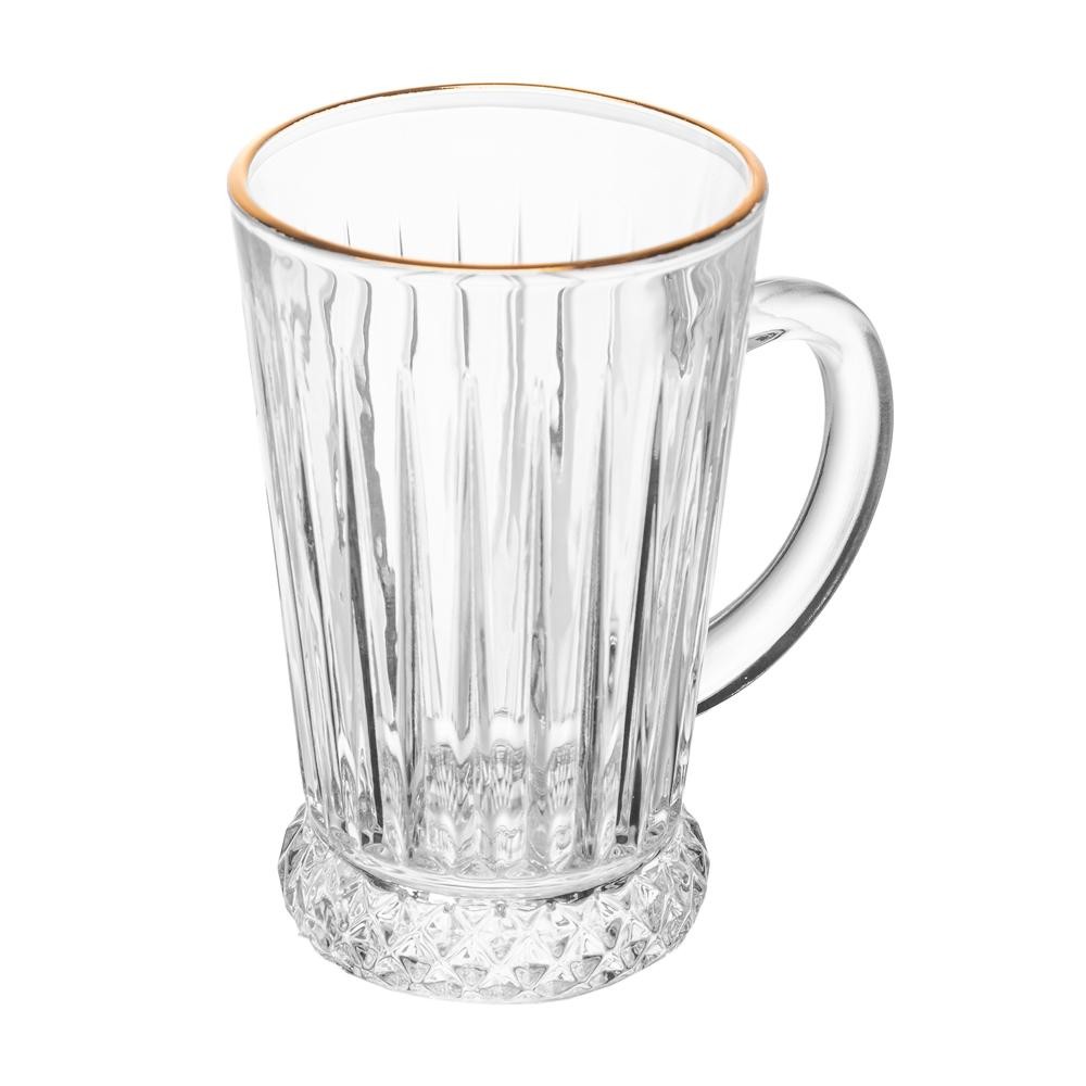 Taça para Cappucino Lyor Deli Diamante com Fio de Ouro 210ml - Home & Living