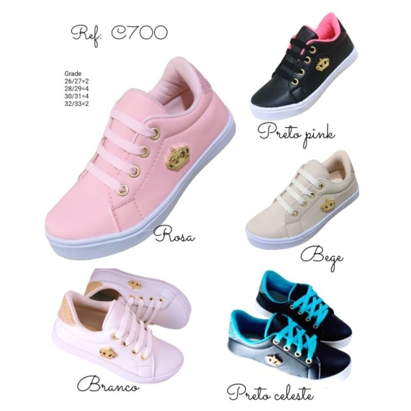 C790 Tênis Mãe e Filha Infantil/Bebê cadarço