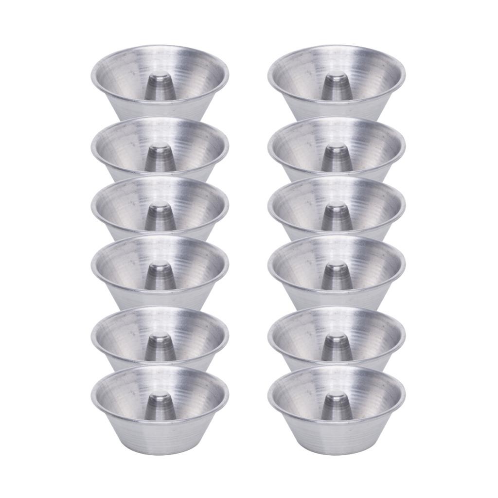 Kit 12 Formas de Mini Pudim Nº 9 Para Gelatinhas Individuais,Pequenos Quiches ou Tortas Salgadas em Oferta na Shopee