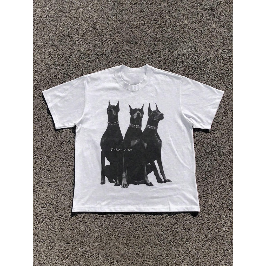 Camiseta Masculina Estampada Doberman 100% Algodão Cachorro Doberman