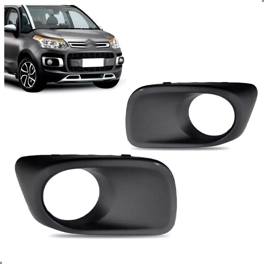 Moldura Milha C3 Aircross 2011 2012 2013 2014 2015 Com Furo