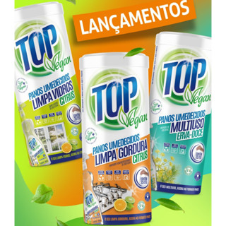 Panos Lenços Umedecidos Para Limpeza Em Geral Multiuso Top Vegan Pote Com 35 Un em Oferta na Shopee