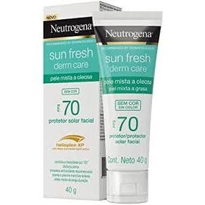 Protetor Solar Facial Neutrogena Sun Fresh Derm Care FPS 70 Pele Mista a Oleosa 40g Neutrogena 40g