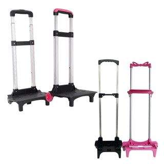 Suporte Carrinho Grande 40cm Rodinha Mochila Escolar Preto