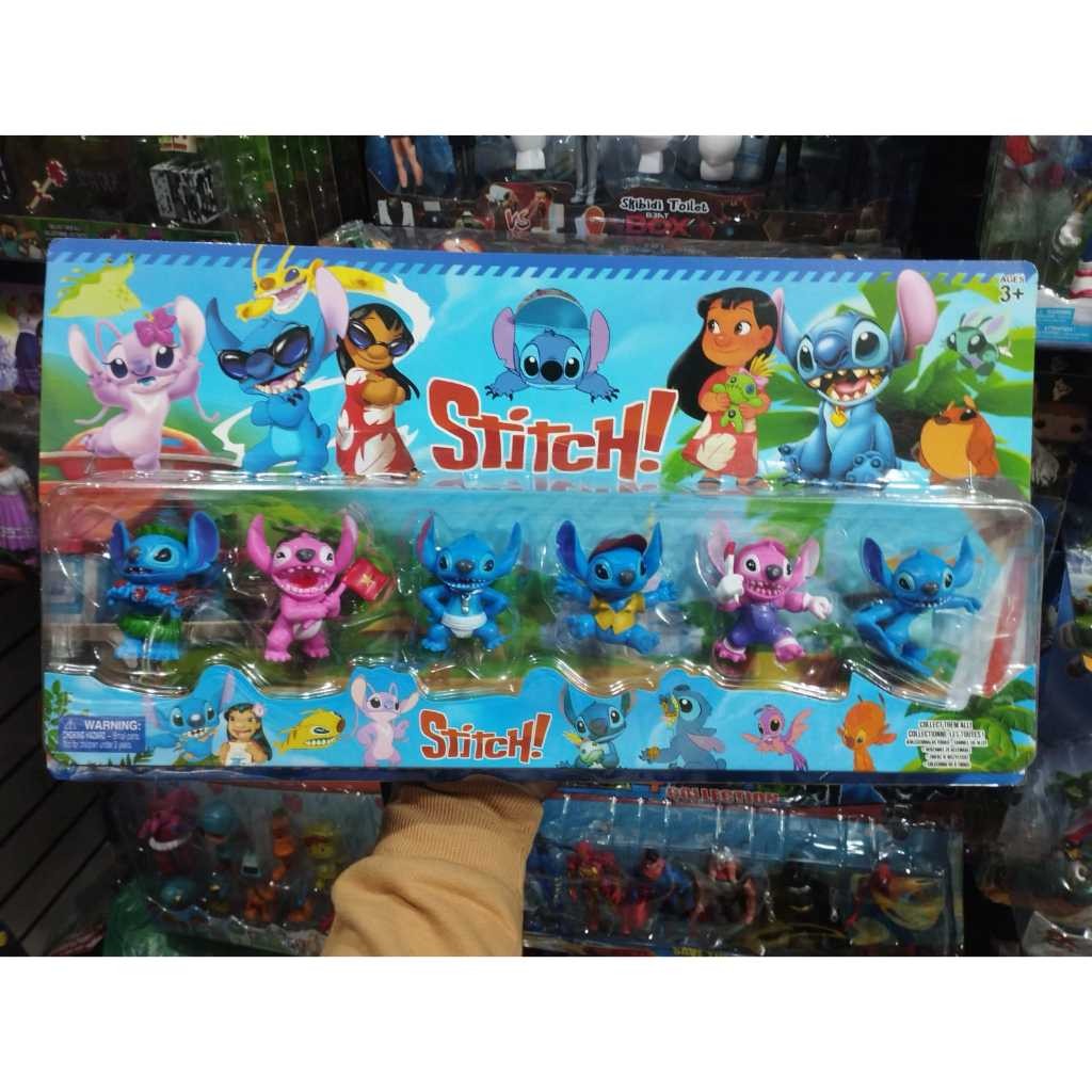 Kit Com 6 Bonecos Lilo E Stitch O Filme Brinquedo Infantil