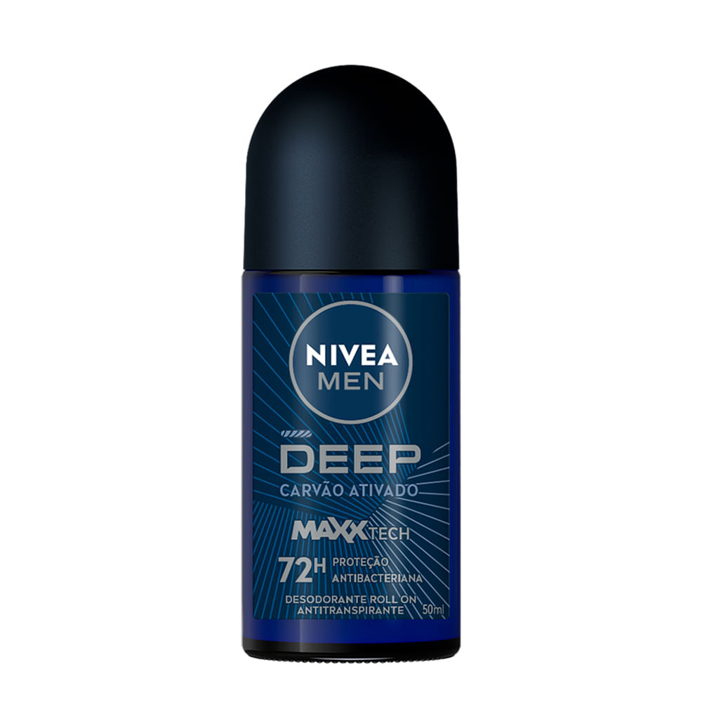 Desodorante Roll On Nivea Deep Carvão Ativado 50ml