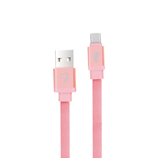 Cabo USB Tipo-C, Sincronização e Recarga 12W 2.4A, Tecido Reforçado, 1 metro, Rosa, CNVC10PK, ELG em Oferta na Shopee