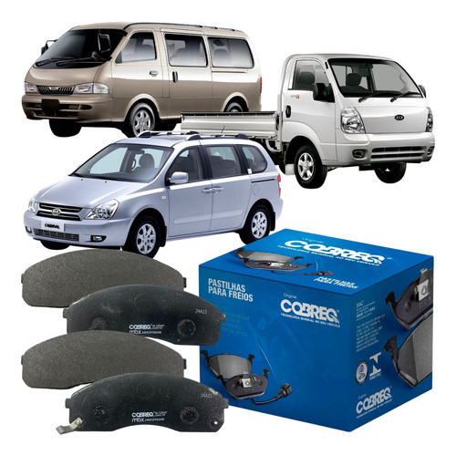 Jogo Pastilha Freio Cobreq Kia Besta 3.0 8v 2001 2007