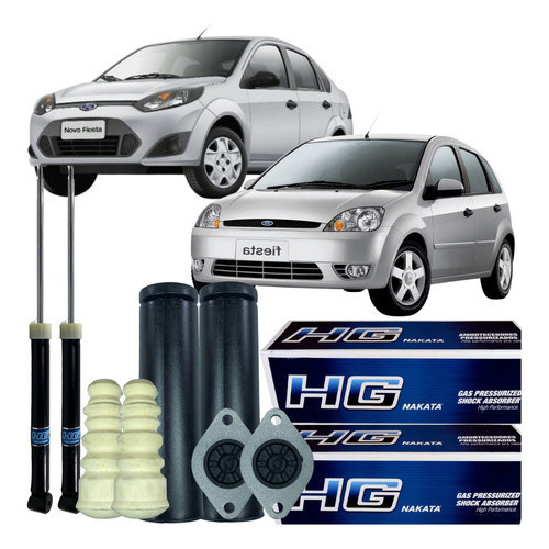 Kit Amortecedor Batente Coifa Traseira Fiesta 2002 Á 2014 em Oferta na Shopee