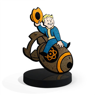 Totem Pequeno Boneco Vault-Boy Rodeioativo 7cm + Base em Oferta na Shopee