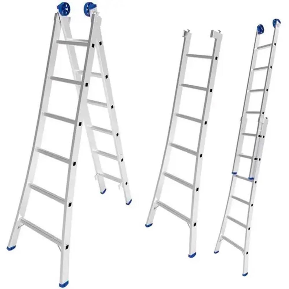 Escada de Alumínio Extensiva 2 x 6 Degraus 1.97 x 3.09 Metros EVALD em Oferta na Shopee