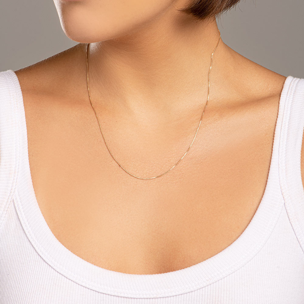 Cordão Rommanel Fio Veneziana 50 cm Folheado a Ouro 18k - 531311 · foto 2