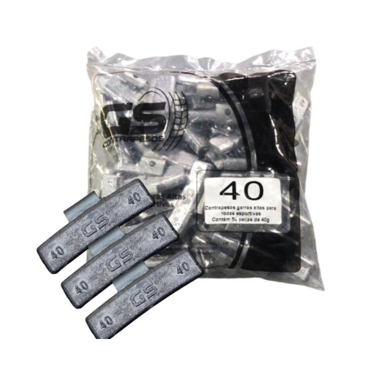 Chumbo para Balanceamento Garra Alta 40 Gramas Pacote Com 50 Pecas em Oferta na Shopee