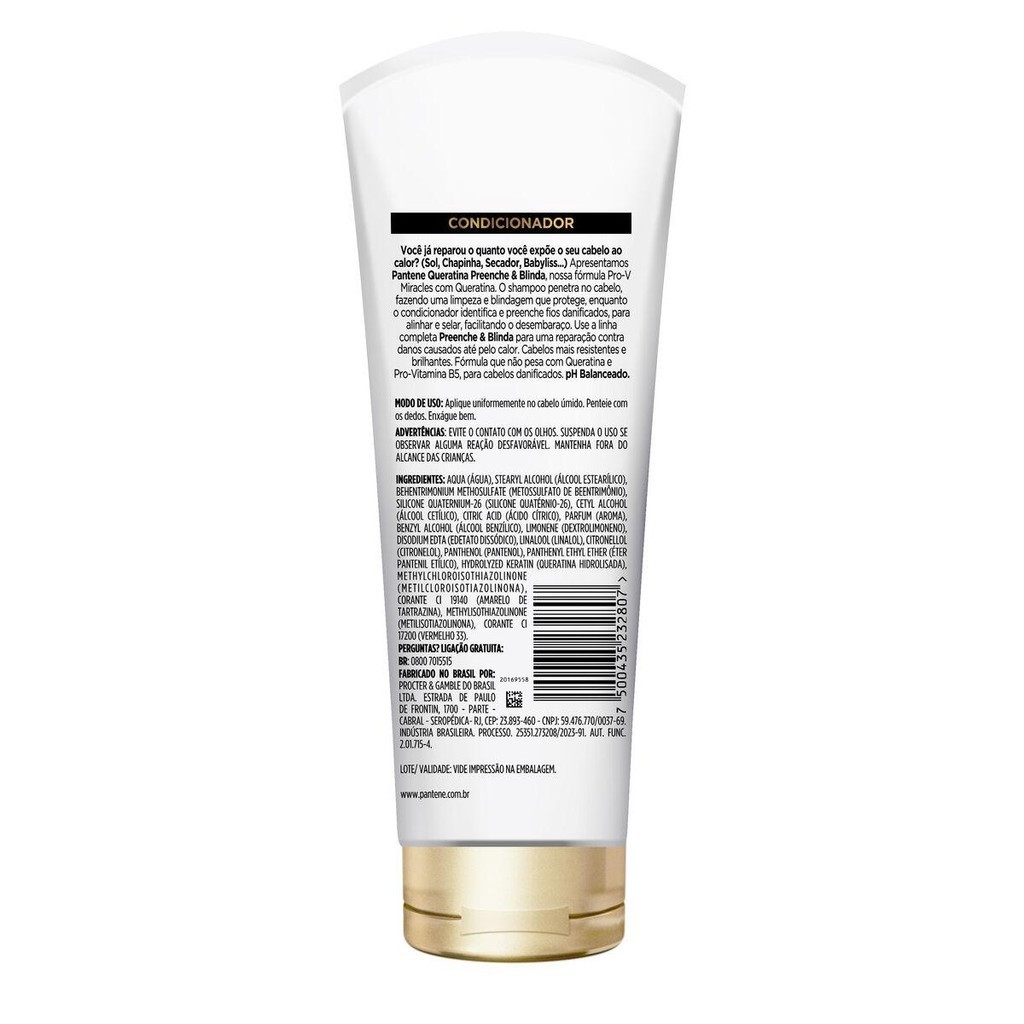 Detalhes do Condicionador Pantene Pro-V Miracles Queratina 250ml