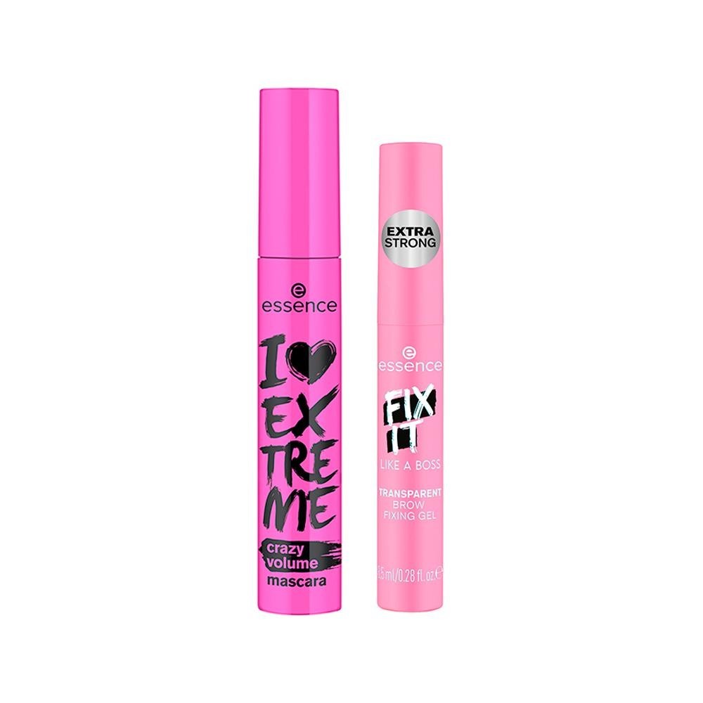 Kit Essence - Máscara Para Cílios Preta 12ml e Máscara Para Cílios Transparente 8,5ml - Beauty