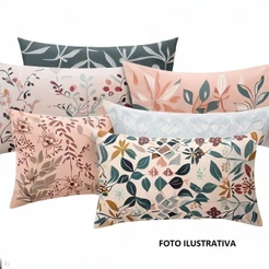 Kit com 10 Fronha 5 Pares Para Travesseiro Estampas Sortidas Tamanho 50 X 70/cm 180 Fios 100% Poliéster/microfibra