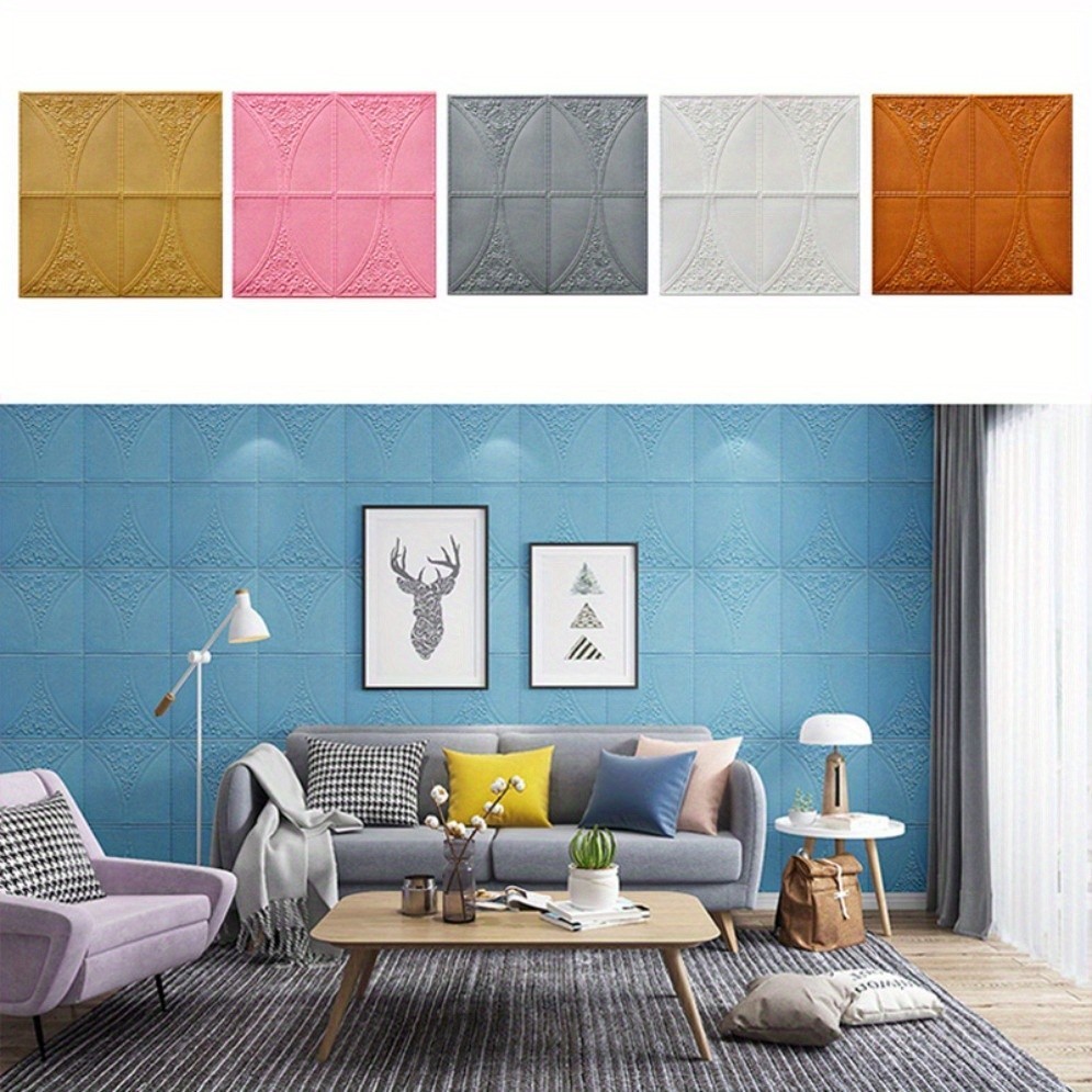 70 * 70CM Adesivos De Parede De Teto 3D Autoadesivos À Prova De Som Fundo De TV Decorativo Para Papel PVC Do Dormitório