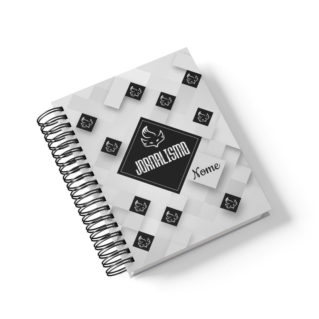 Caderno Personalizado Jornalismo (Modelo 03) - A5 15x21cm (PEQUENO) - Com 100 Folhas