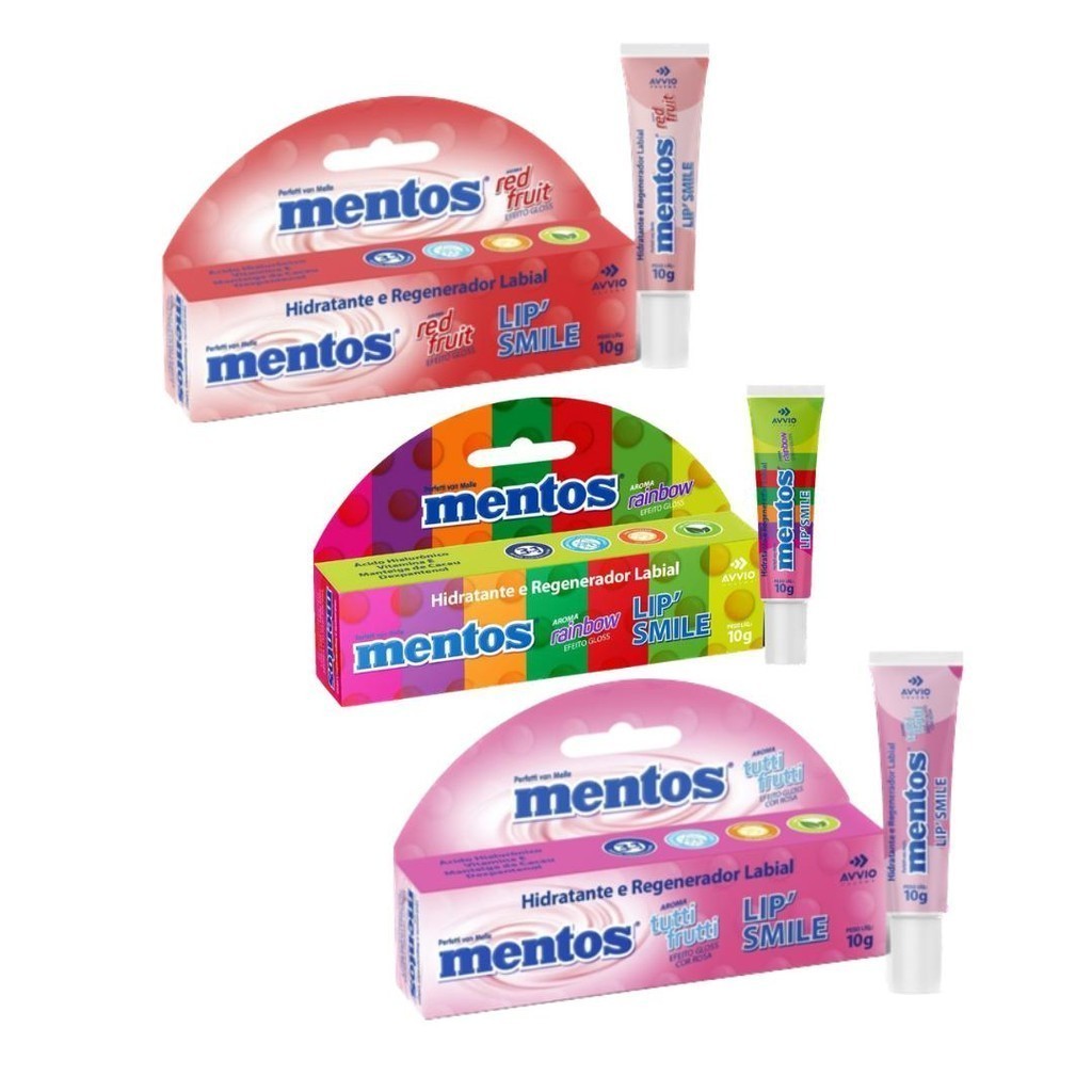 Hidratante e Regenerador Labial Lip`Smile Mentos - validade proxima