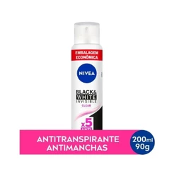 Desodorante Aerosol Nivea Invisible Black & White Clear 200ml Embalagem Economica