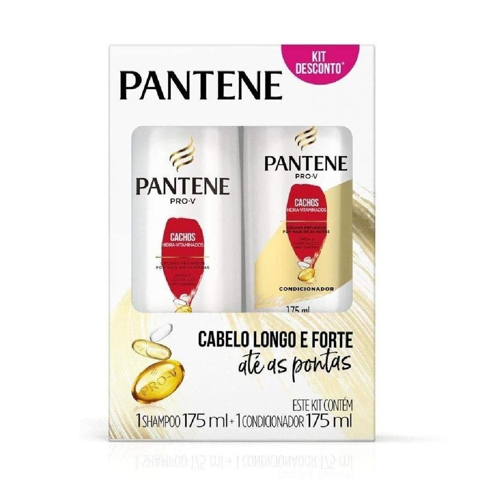 Kit Shampoo + Condicionador Pantene Cachos Hidra-Vitaminados 175ml em Oferta na Shopee
