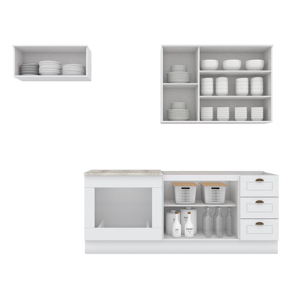 Cozinha Compacta 4 Peças com Aéreo Geladeira Amy Casa 812 · foto 2